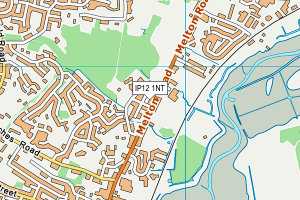 IP12 1NT map - OS VectorMap District (Ordnance Survey)