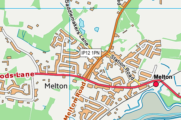 IP12 1PN map - OS VectorMap District (Ordnance Survey)