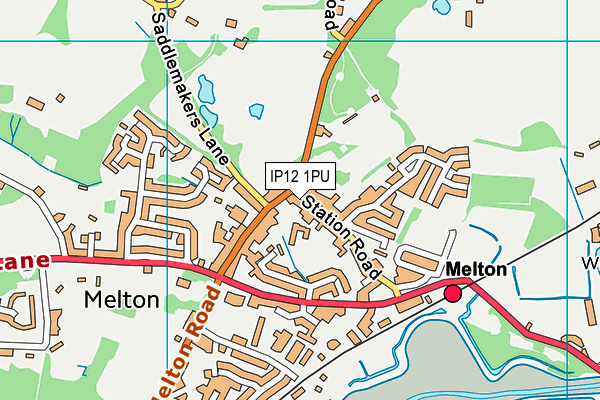 IP12 1PU map - OS VectorMap District (Ordnance Survey)