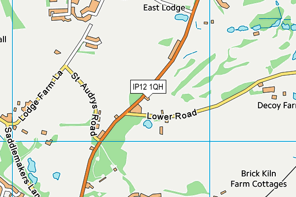 IP12 1QH map - OS VectorMap District (Ordnance Survey)