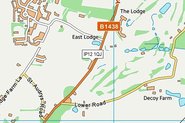 IP12 1QJ map - OS VectorMap District (Ordnance Survey)