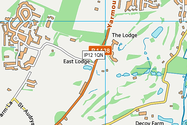 IP12 1QN map - OS VectorMap District (Ordnance Survey)