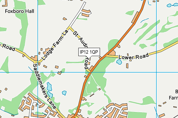 IP12 1QP map - OS VectorMap District (Ordnance Survey)