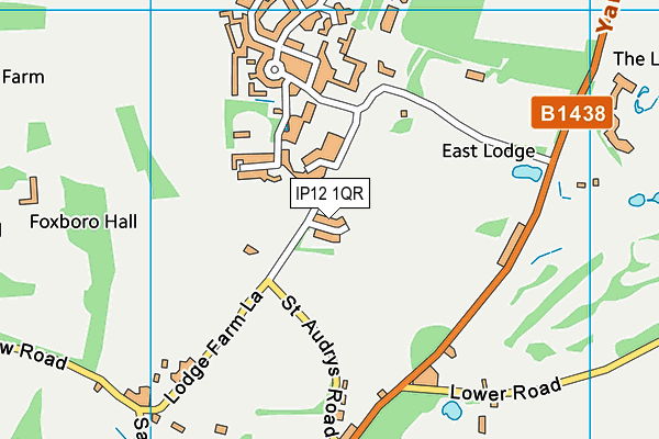 IP12 1QR map - OS VectorMap District (Ordnance Survey)