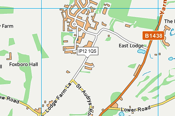 IP12 1QS map - OS VectorMap District (Ordnance Survey)