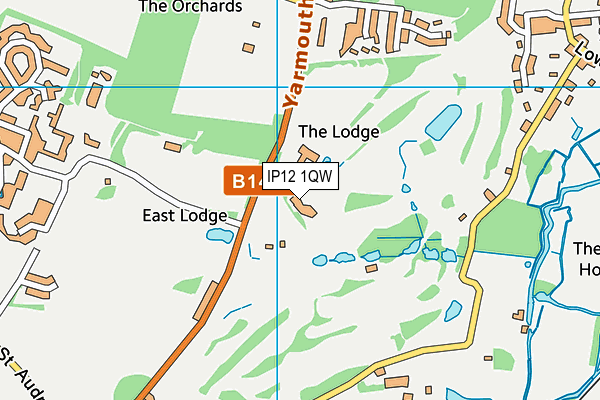 Ufford Park Spa And Health Club map (IP12 1QW) - OS VectorMap District (Ordnance Survey)