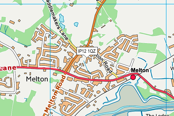 IP12 1QZ map - OS VectorMap District (Ordnance Survey)