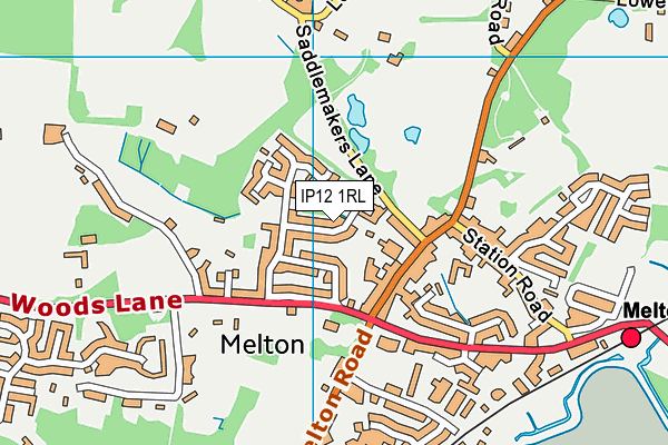 IP12 1RL map - OS VectorMap District (Ordnance Survey)