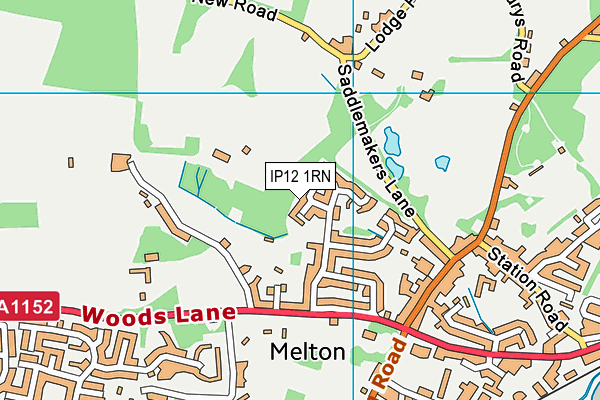 IP12 1RN map - OS VectorMap District (Ordnance Survey)