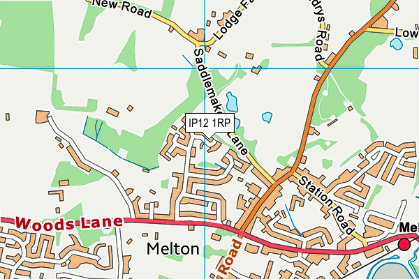 IP12 1RP map - OS VectorMap District (Ordnance Survey)