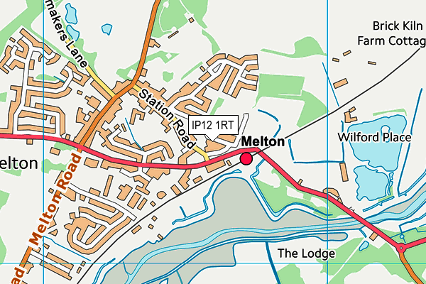 IP12 1RT map - OS VectorMap District (Ordnance Survey)