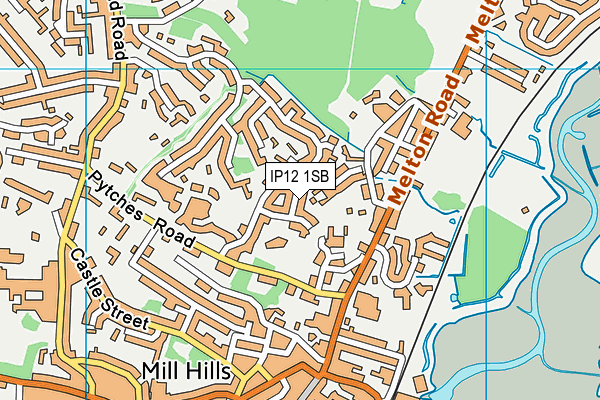 IP12 1SB map - OS VectorMap District (Ordnance Survey)