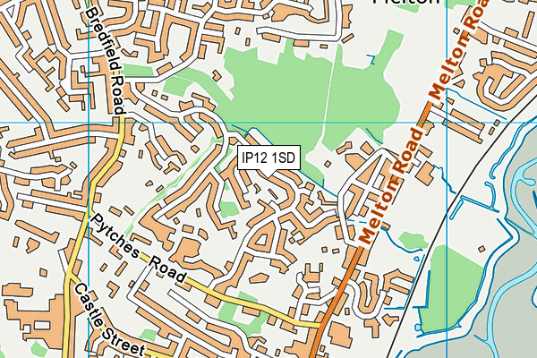 IP12 1SD map - OS VectorMap District (Ordnance Survey)