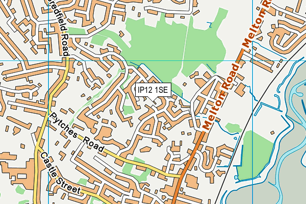 IP12 1SE map - OS VectorMap District (Ordnance Survey)