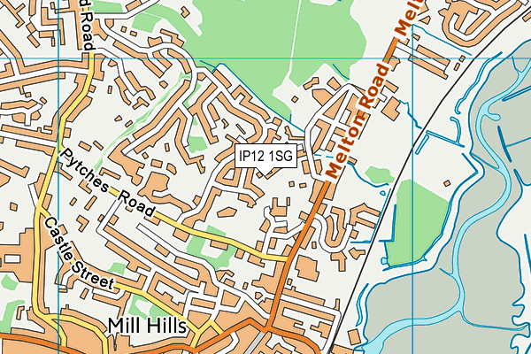 IP12 1SG map - OS VectorMap District (Ordnance Survey)