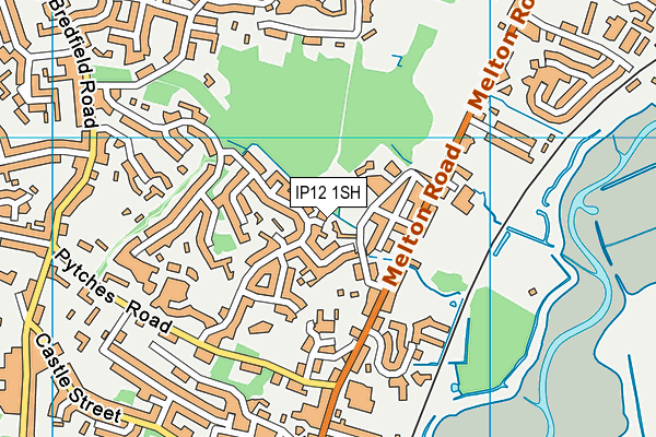 IP12 1SH map - OS VectorMap District (Ordnance Survey)