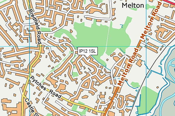 IP12 1SL map - OS VectorMap District (Ordnance Survey)