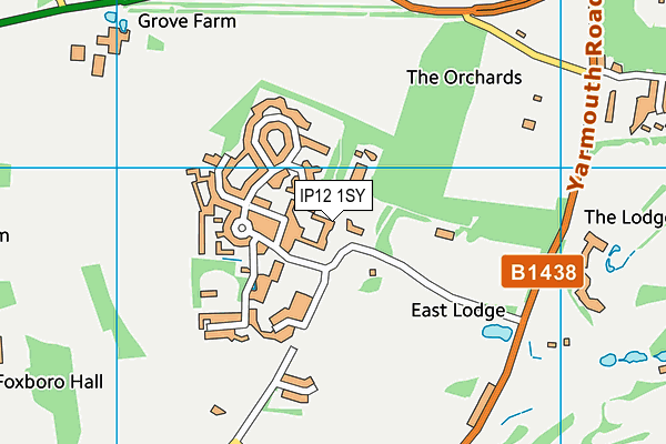 IP12 1SY map - OS VectorMap District (Ordnance Survey)