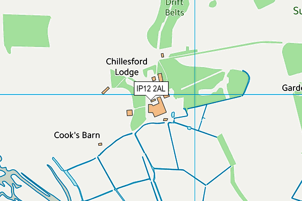 IP12 2AL map - OS VectorMap District (Ordnance Survey)