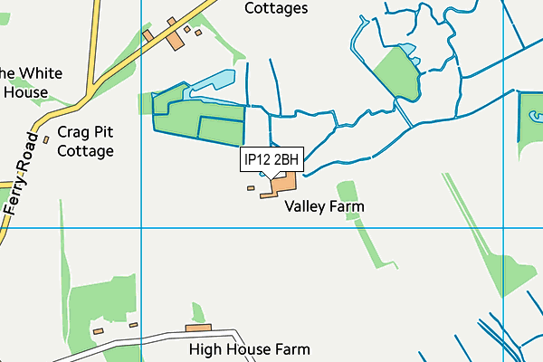 IP12 2BH map - OS VectorMap District (Ordnance Survey)