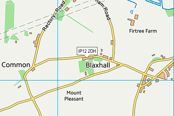 Blaxhall Playing Field map (IP12 2DH) - OS VectorMap District (Ordnance Survey)