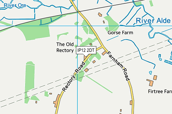 IP12 2DT map - OS VectorMap District (Ordnance Survey)