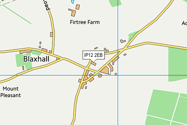 IP12 2EB map - OS VectorMap District (Ordnance Survey)