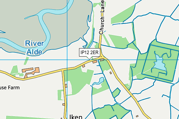 IP12 2ER map - OS VectorMap District (Ordnance Survey)