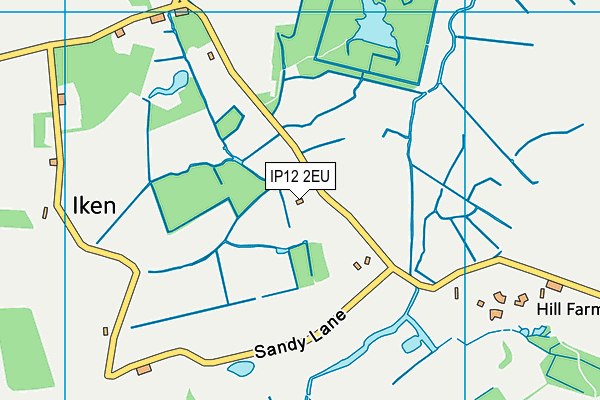 IP12 2EU map - OS VectorMap District (Ordnance Survey)