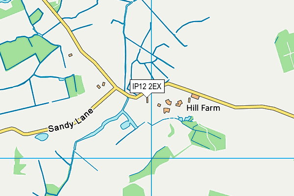 IP12 2EX map - OS VectorMap District (Ordnance Survey)