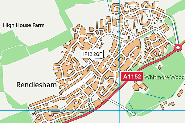 Rendlesham Primary School map (IP12 2GF) - OS VectorMap District (Ordnance Survey)