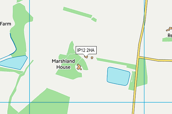 IP12 2HA map - OS VectorMap District (Ordnance Survey)