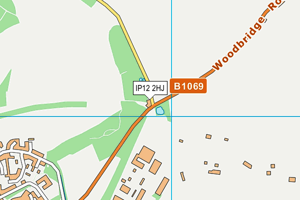 IP12 2HJ map - OS VectorMap District (Ordnance Survey)