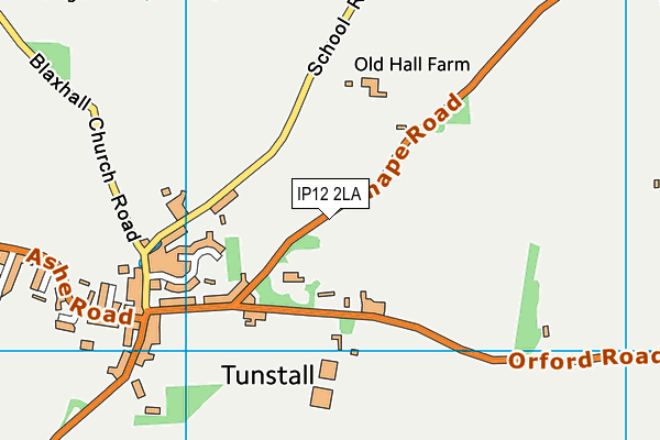 IP12 2LA map - OS VectorMap District (Ordnance Survey)