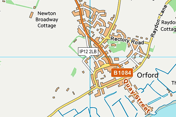 IP12 2LB map - OS VectorMap District (Ordnance Survey)