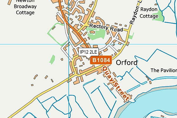 IP12 2LE map - OS VectorMap District (Ordnance Survey)