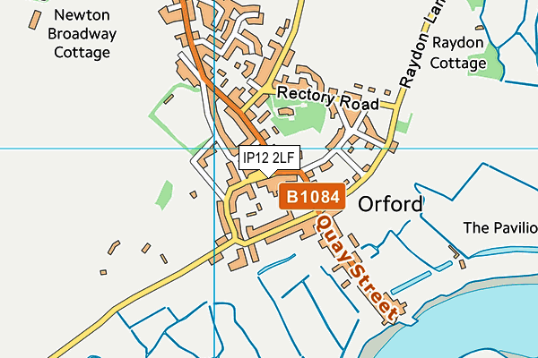 IP12 2LF map - OS VectorMap District (Ordnance Survey)