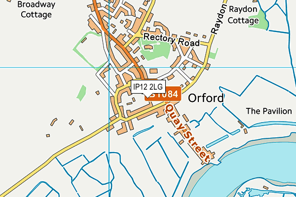IP12 2LG map - OS VectorMap District (Ordnance Survey)