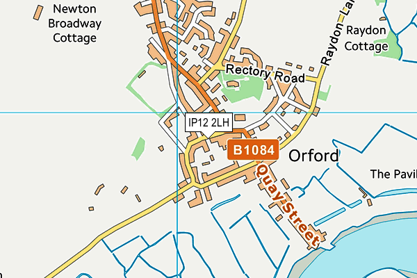 IP12 2LH map - OS VectorMap District (Ordnance Survey)