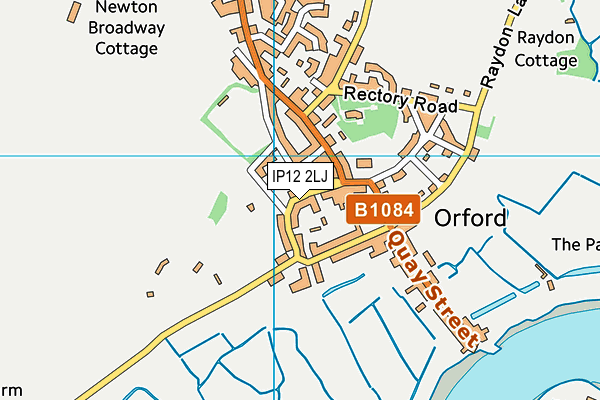 IP12 2LJ map - OS VectorMap District (Ordnance Survey)