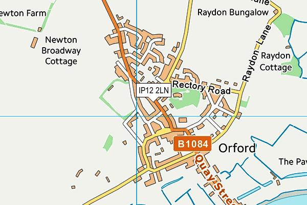 IP12 2LN map - OS VectorMap District (Ordnance Survey)
