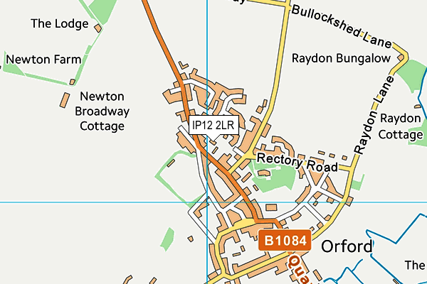 IP12 2LR map - OS VectorMap District (Ordnance Survey)