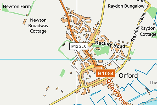 IP12 2LX map - OS VectorMap District (Ordnance Survey)