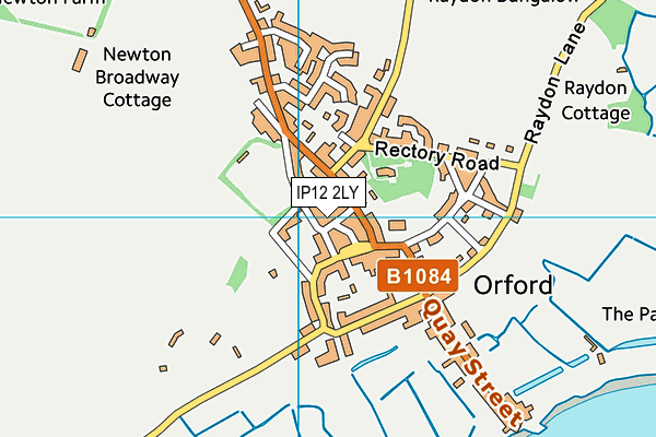 IP12 2LY map - OS VectorMap District (Ordnance Survey)