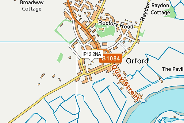 IP12 2NA map - OS VectorMap District (Ordnance Survey)