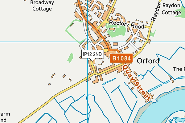 IP12 2ND map - OS VectorMap District (Ordnance Survey)