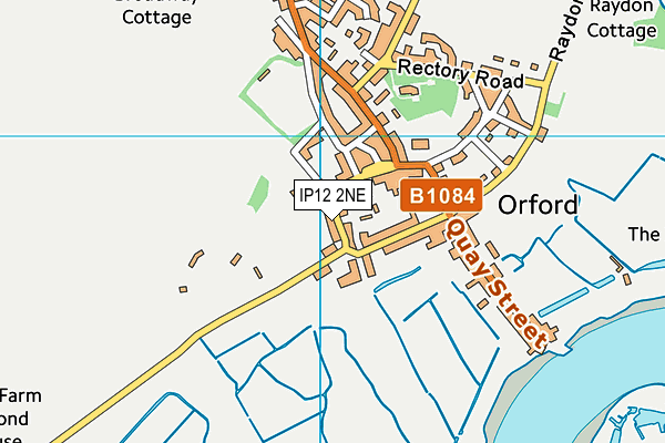 IP12 2NE map - OS VectorMap District (Ordnance Survey)