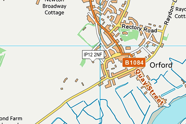 IP12 2NF map - OS VectorMap District (Ordnance Survey)