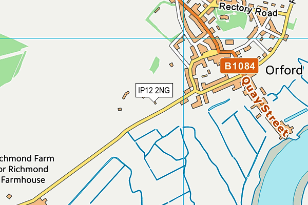 IP12 2NG map - OS VectorMap District (Ordnance Survey)