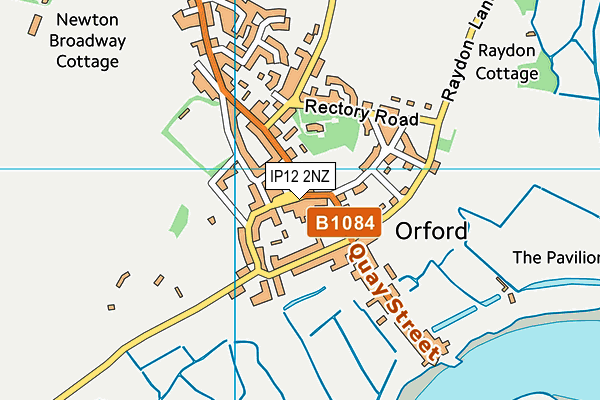 IP12 2NZ map - OS VectorMap District (Ordnance Survey)